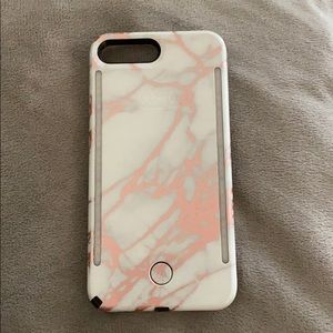 Lumee iPhone 8 Plus selfie case with charging cord